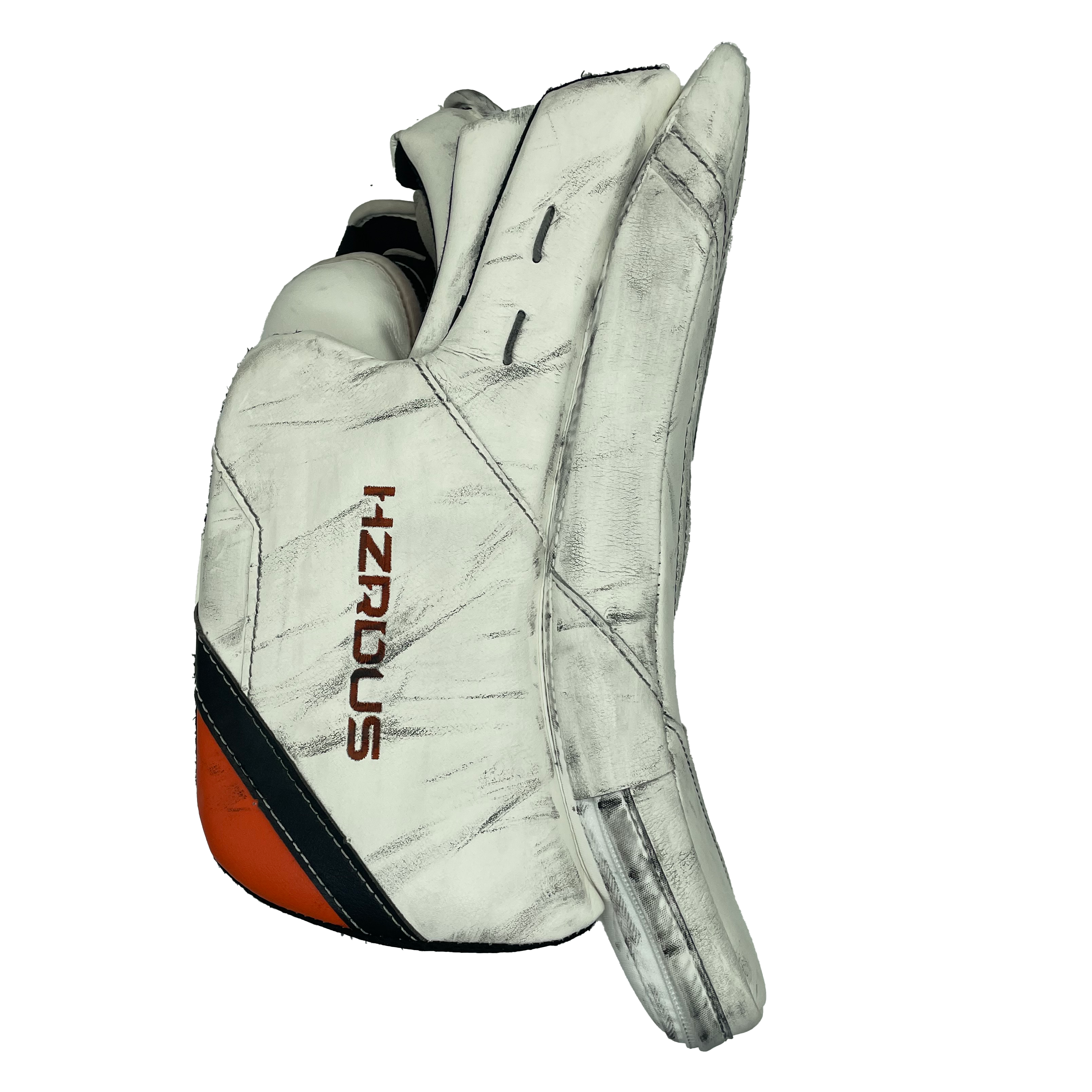 True HZRDUS PX4 - Ensemble complet de gardien de but Pro Stock d'occasion - Felix Sandstrom - (Blanc/Noir/Orange)